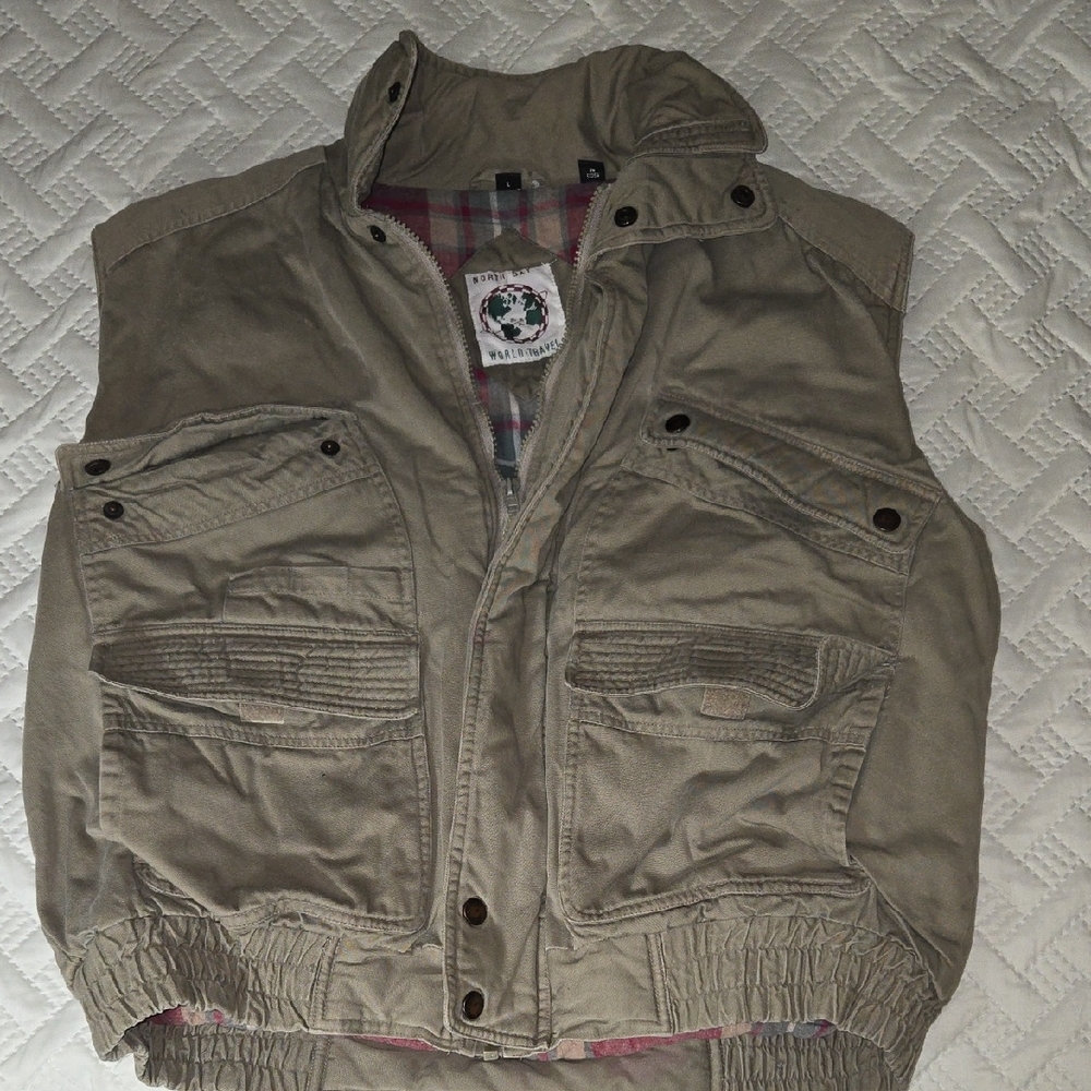 Men's Khaki Utility Vest